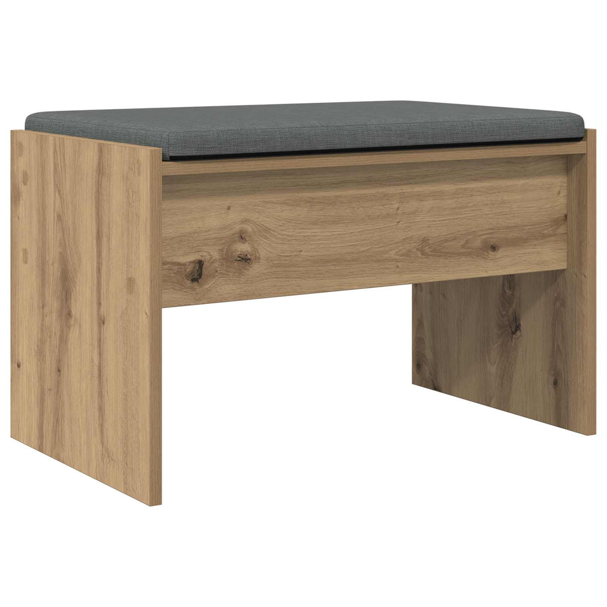 Banc À Chaussures Avec Coussin Chêne Artisanal