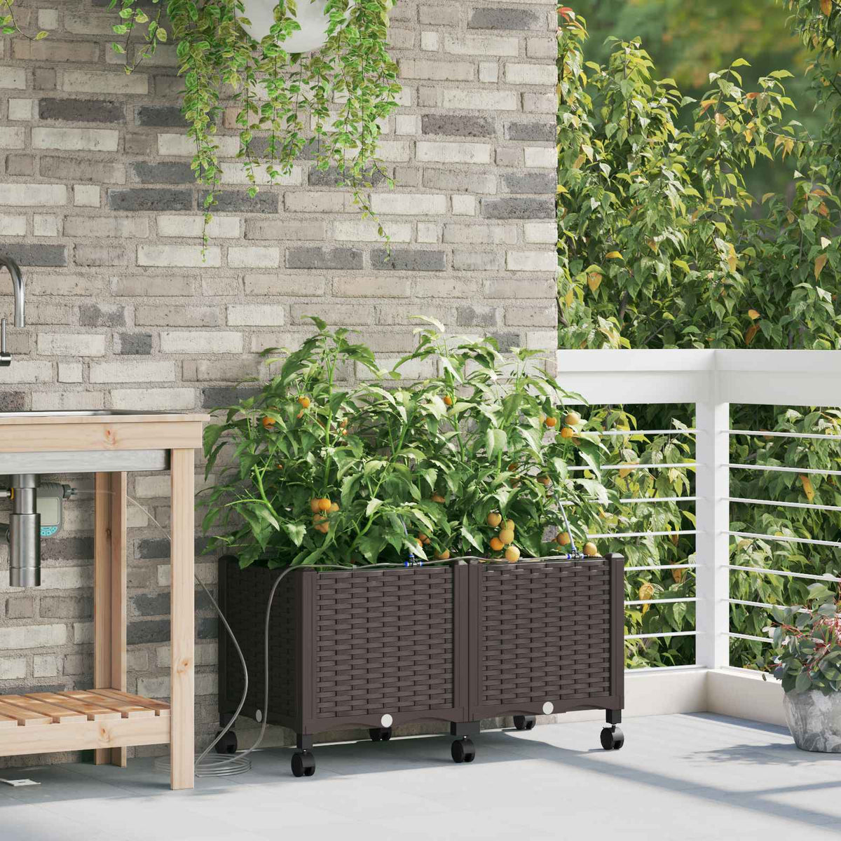 Cache-Pot De Jardin 4 Pc Pp