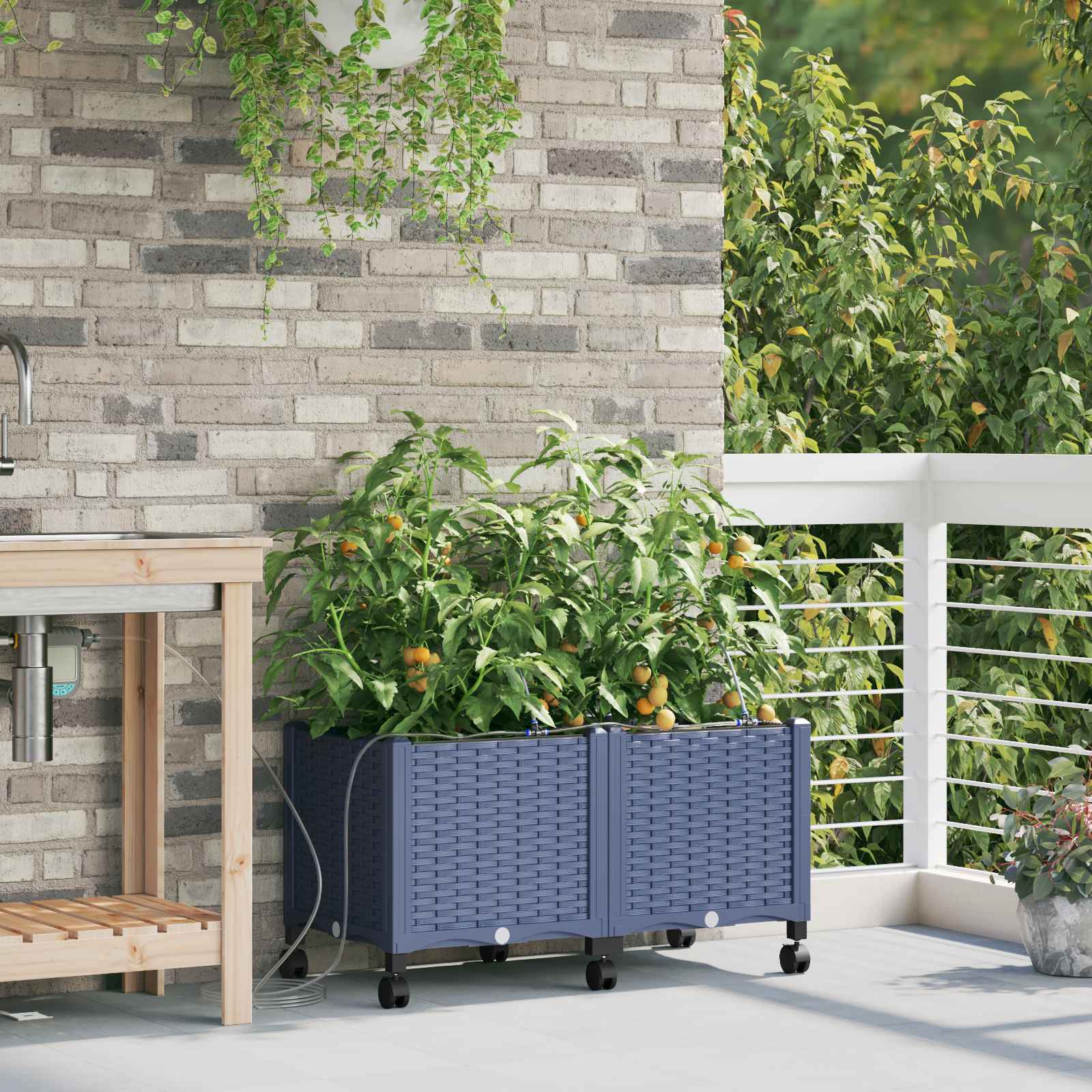 Cache-Pot De Jardin 4 Pc Pp