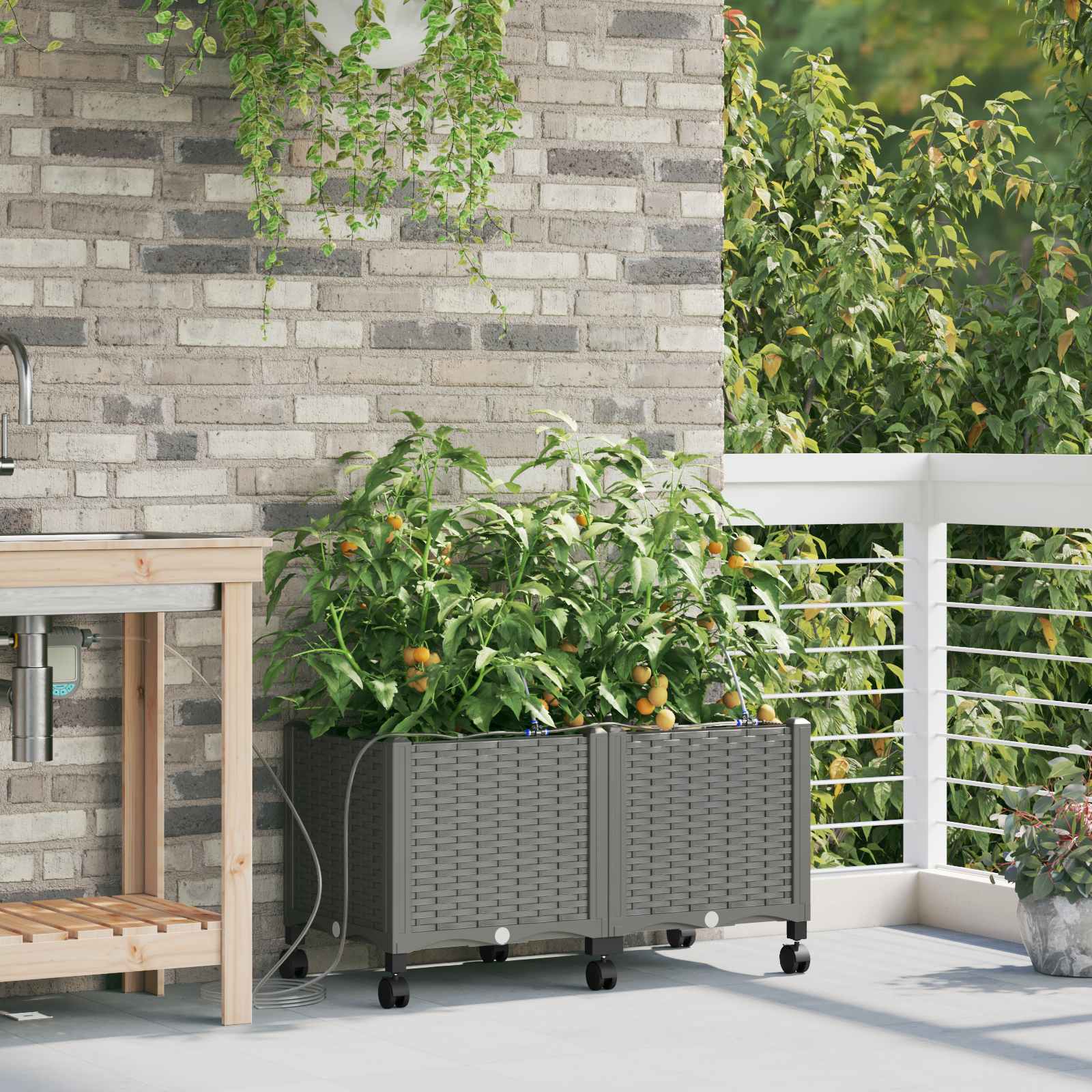 Cache-Pot De Jardin 4 Pc Pp