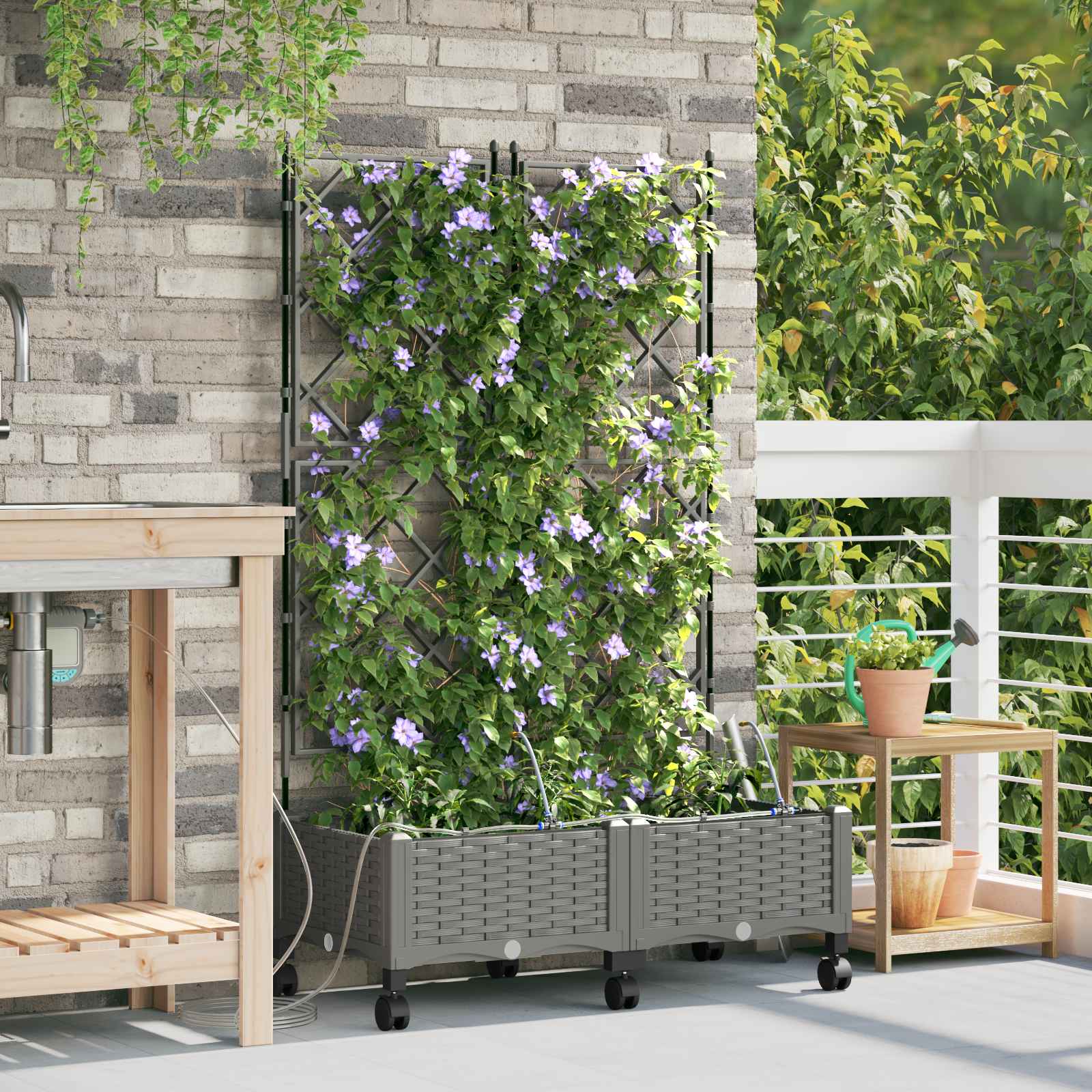 Cache-Pot De Jardin 4 Pc Pp