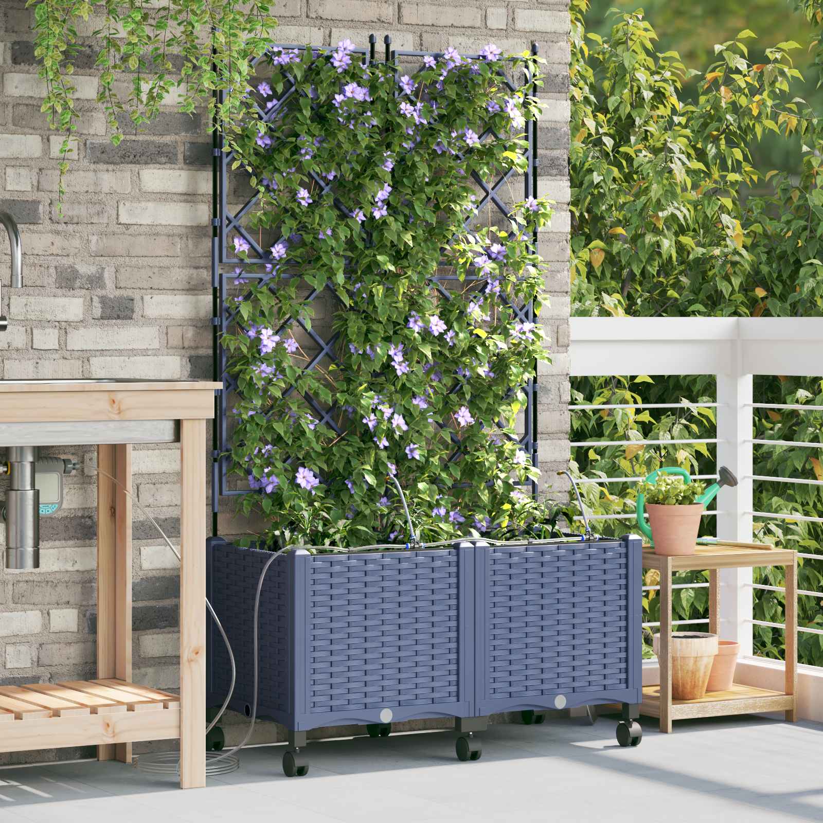 Cache-Pot De Jardin 4 Pc Pp
