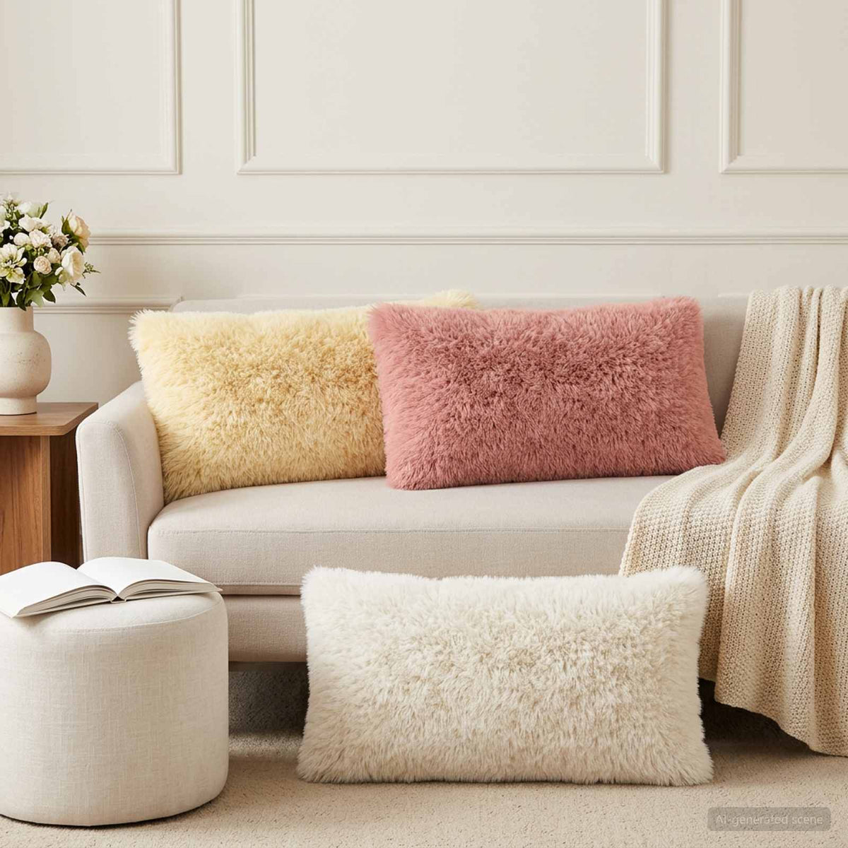 Coussin Avec Oreiller Heerlen 12 Pièces Fleece Pv