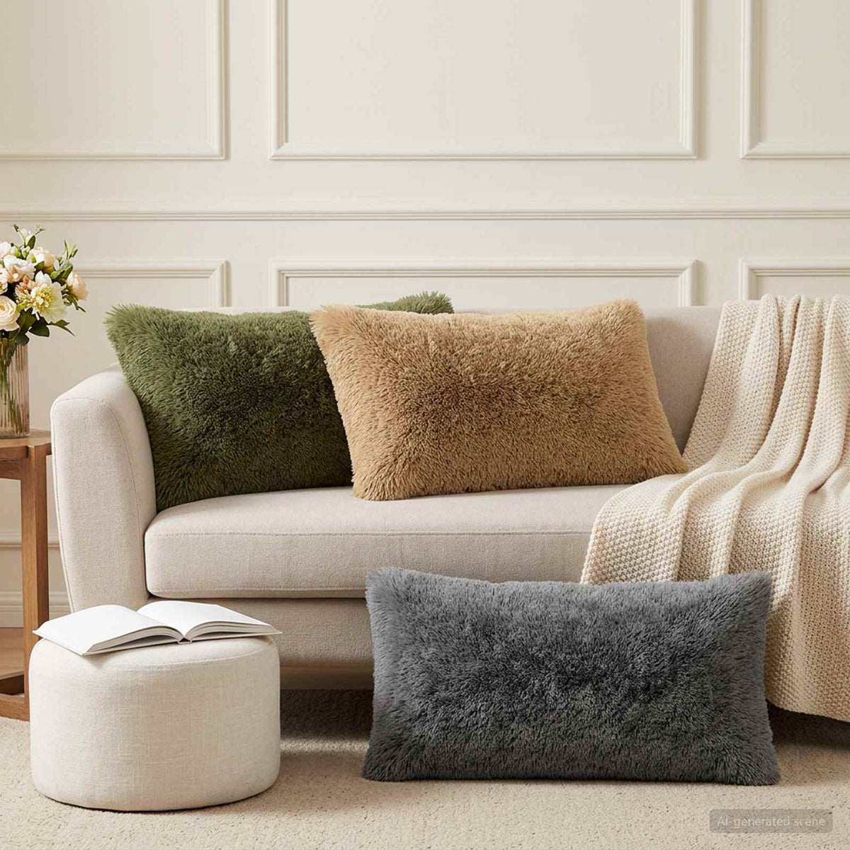 Coussin Avec Oreiller Heerlen 12 Pièces Fleece Pv