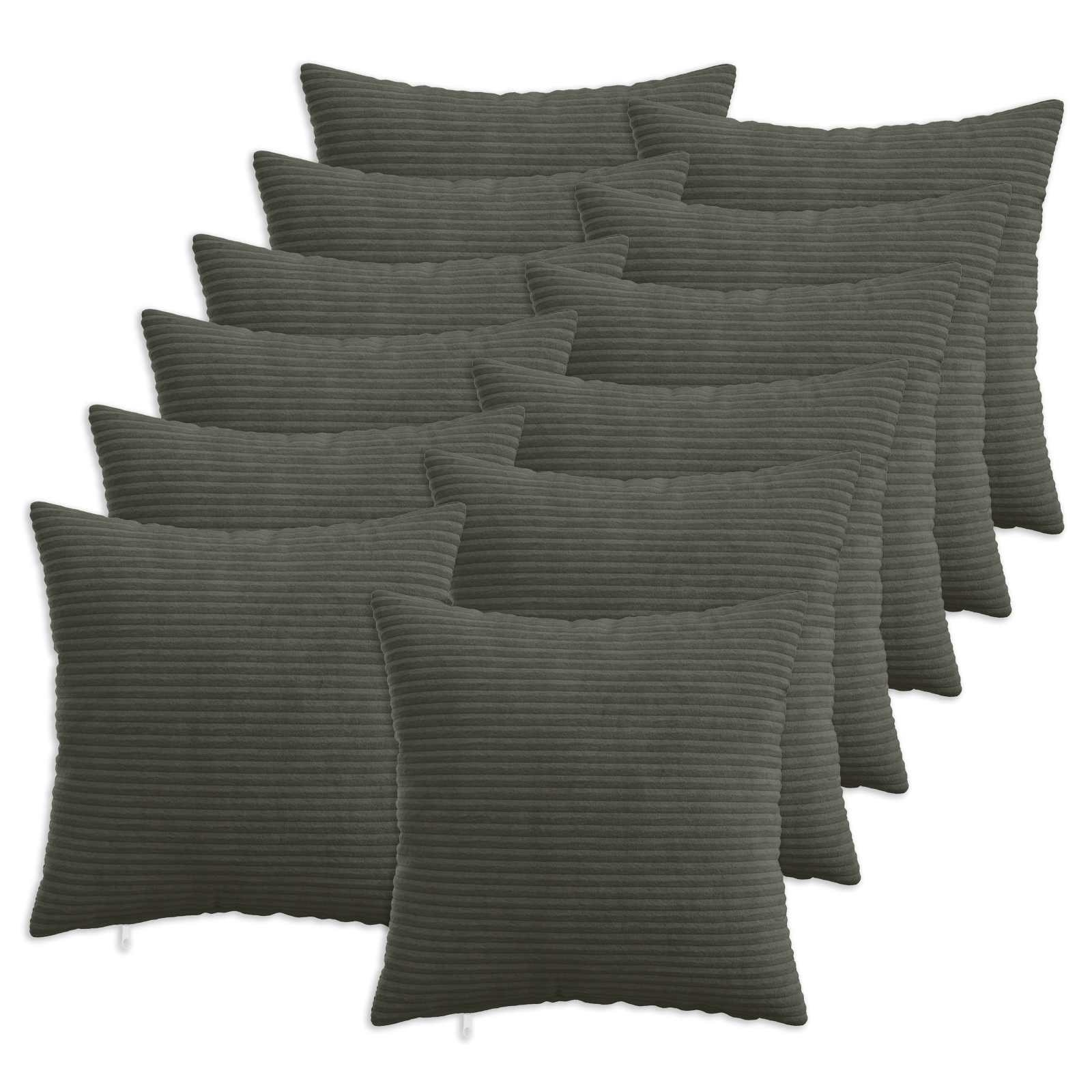 Housse De Coussin 2 Pcs Heerlen Vert Gris