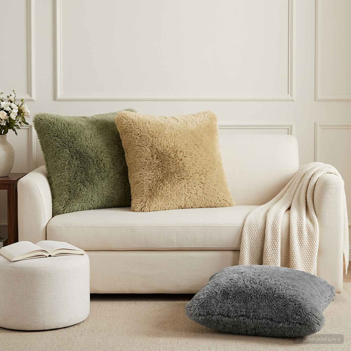 Housse De Coussin 6 Pcs Heerlen Fleece Pv