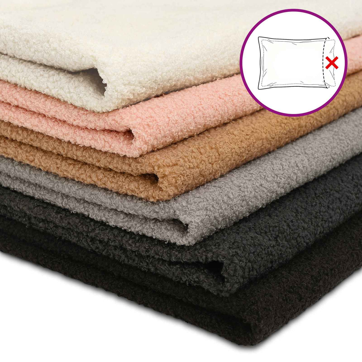 Housse De Coussin 2 Pcs Heerlen Bouclé
