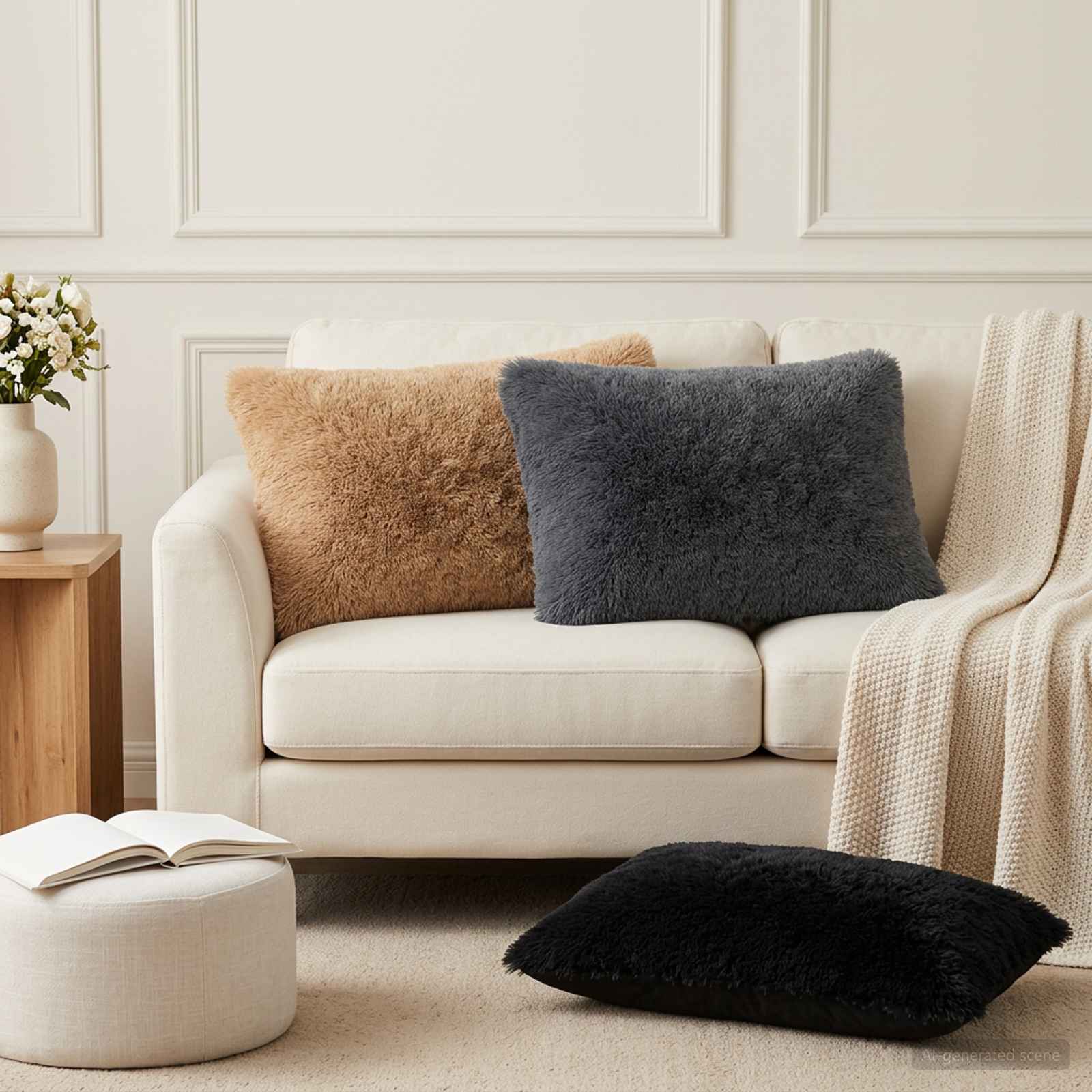 Housse De Coussin 6 Pcs Heerlen Fleece Pv