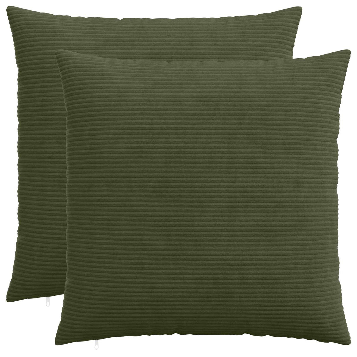 Housse De Coussin 2 Pcs Heerlen Vert Gris