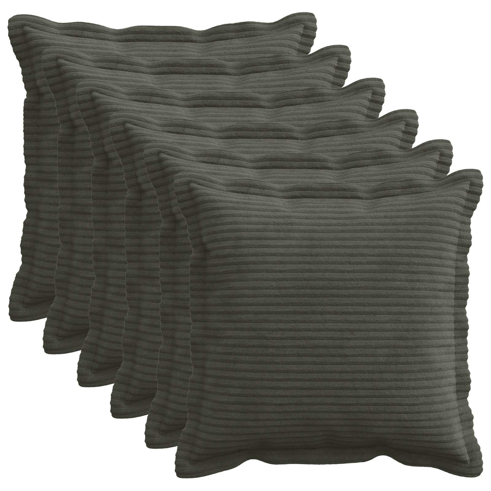 Housse De Coussin 6 Pc Houten Velours Côtelé