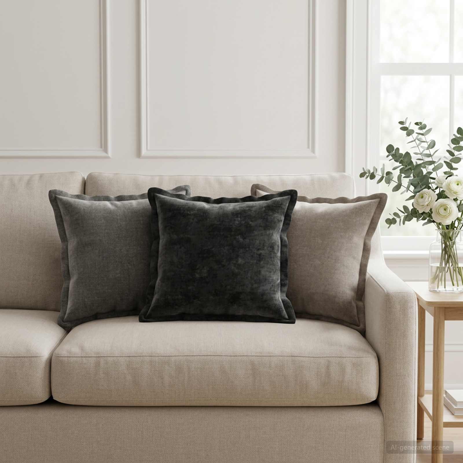 Housse De Coussin 6 Pc Houten Tissu Chenille