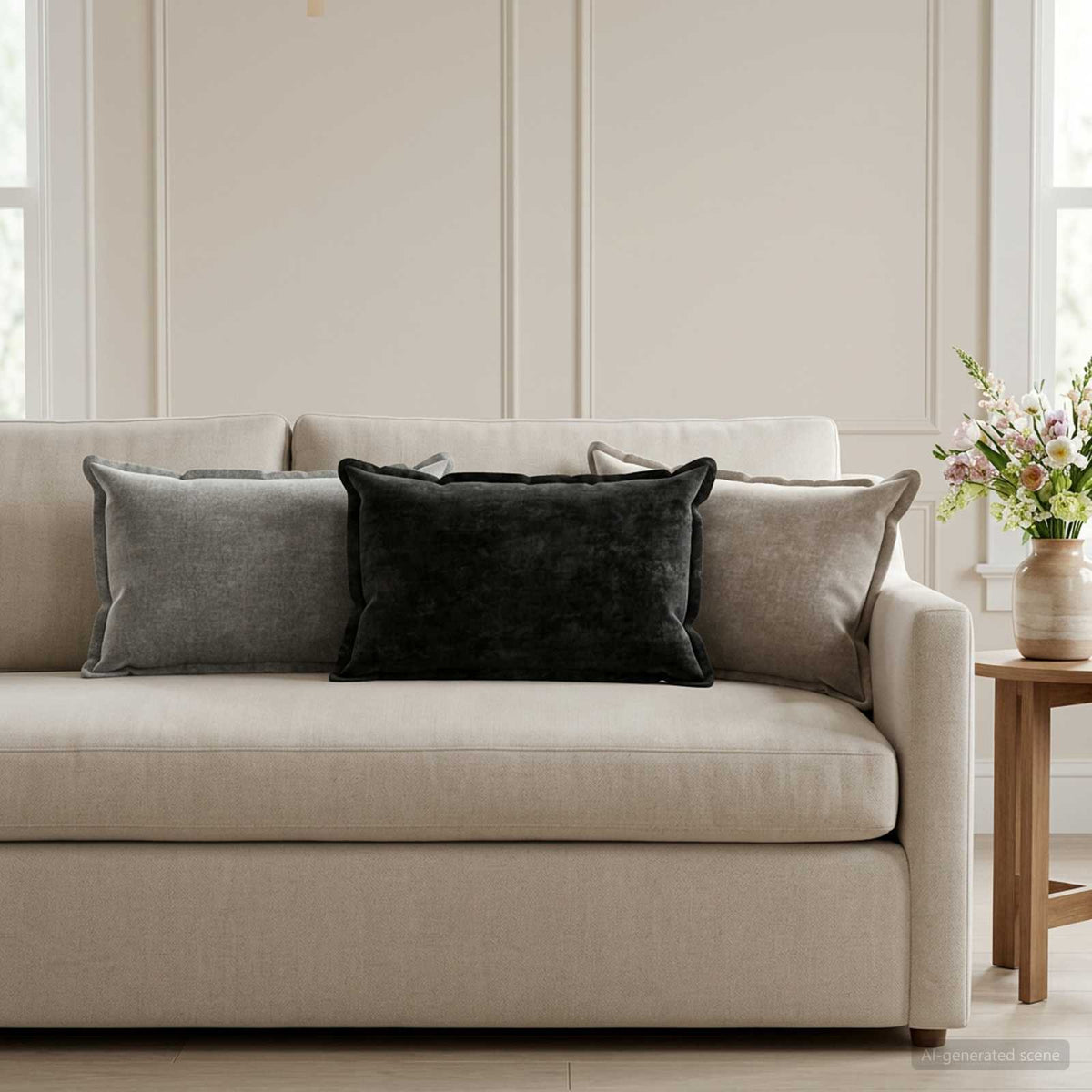 Housse De Coussin 6 Pc Houten Tissu Chenille