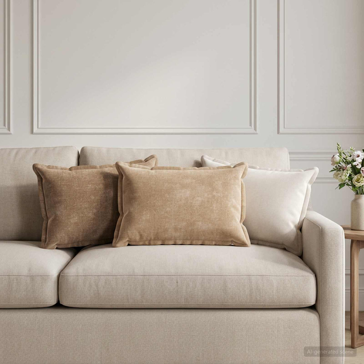 Housse De Coussin 6 Pc Houten Tissu Chenille