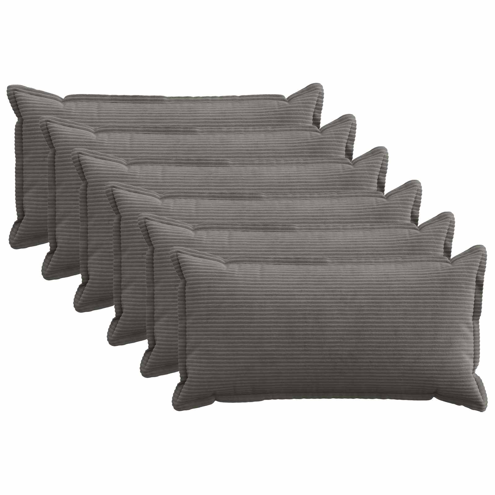 Housse De Coussin 6 Pc Houten Velours Côtelé