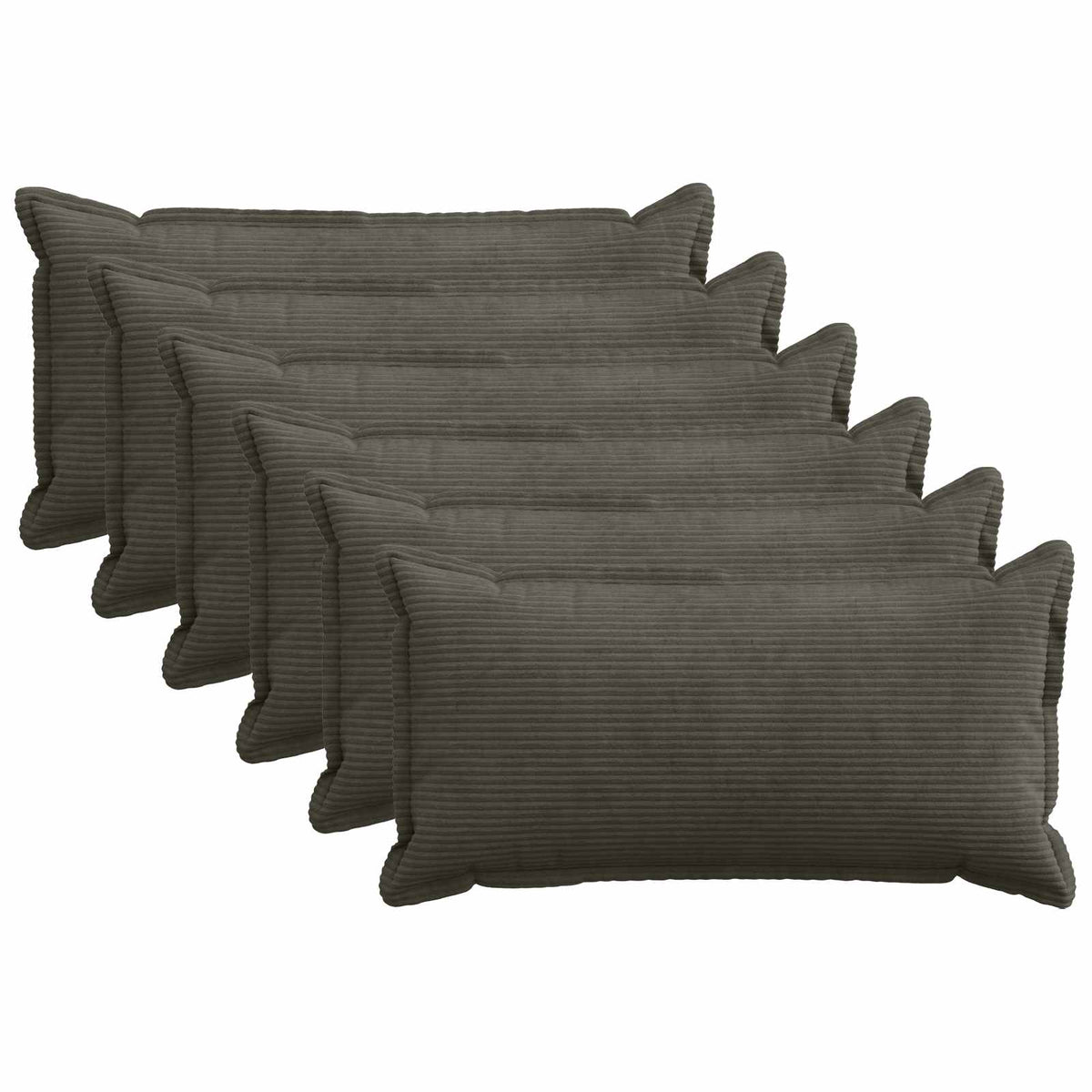 Housse De Coussin 6 Pc Houten Velours Côtelé