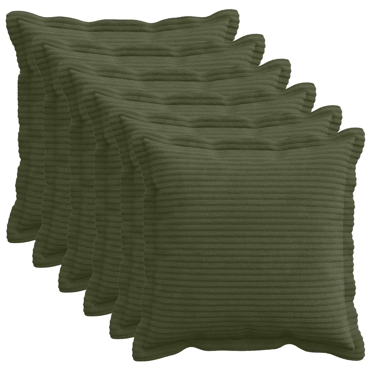 Housse De Coussin 6 Pc Houten Velours Côtelé