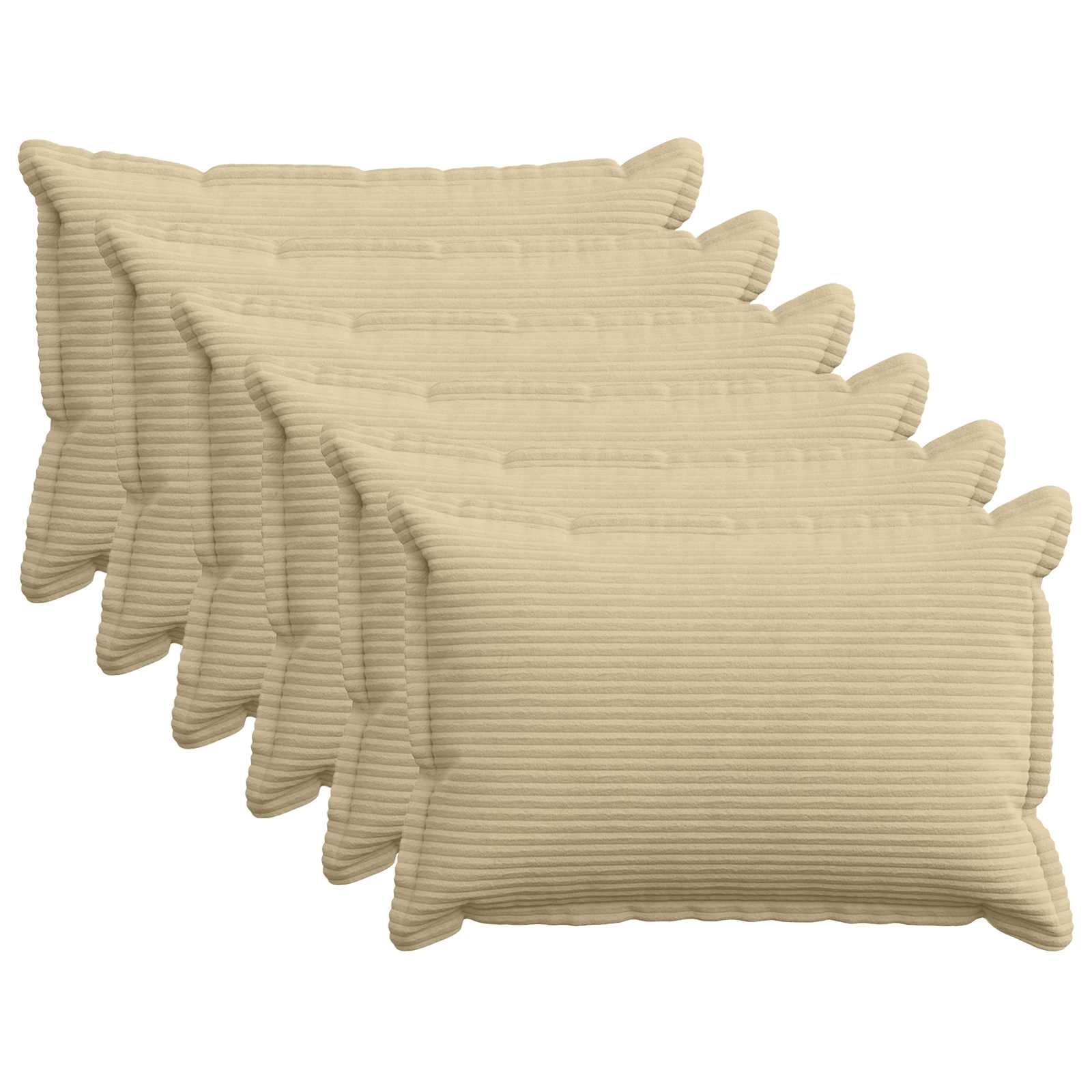 Housse De Coussin 6 Pc Houten Velours Côtelé