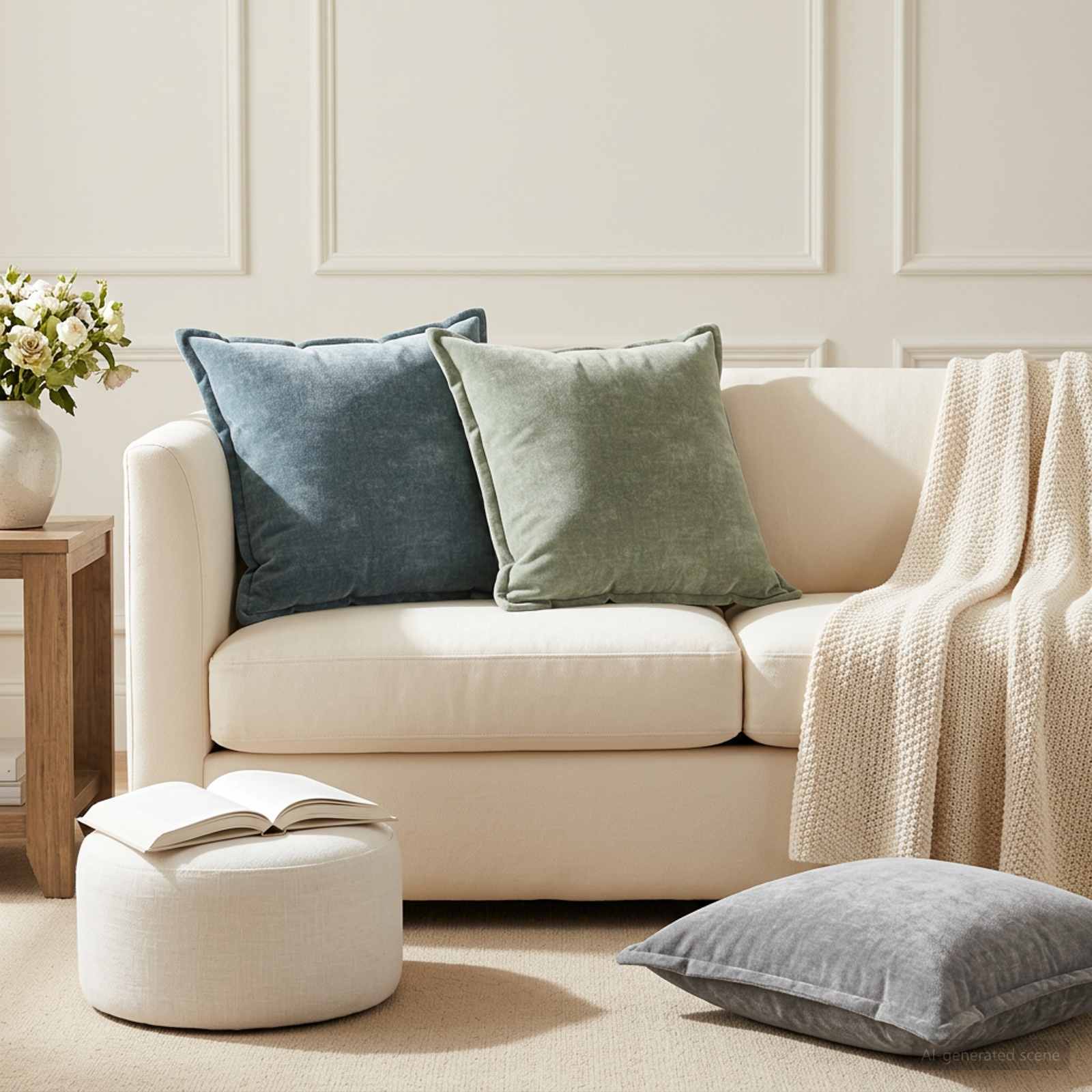 Housse De Coussin 6 Pc Houten Tissu Chenille