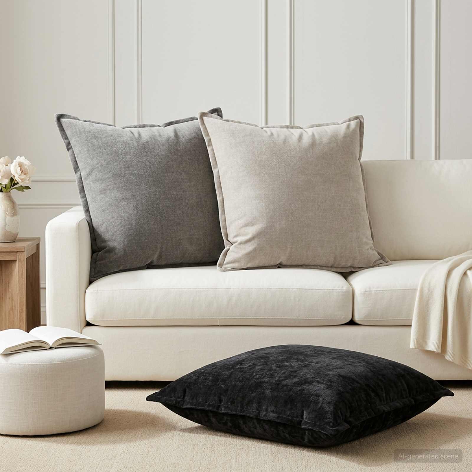 Housse De Coussin 6 Pc Houten Tissu Chenille