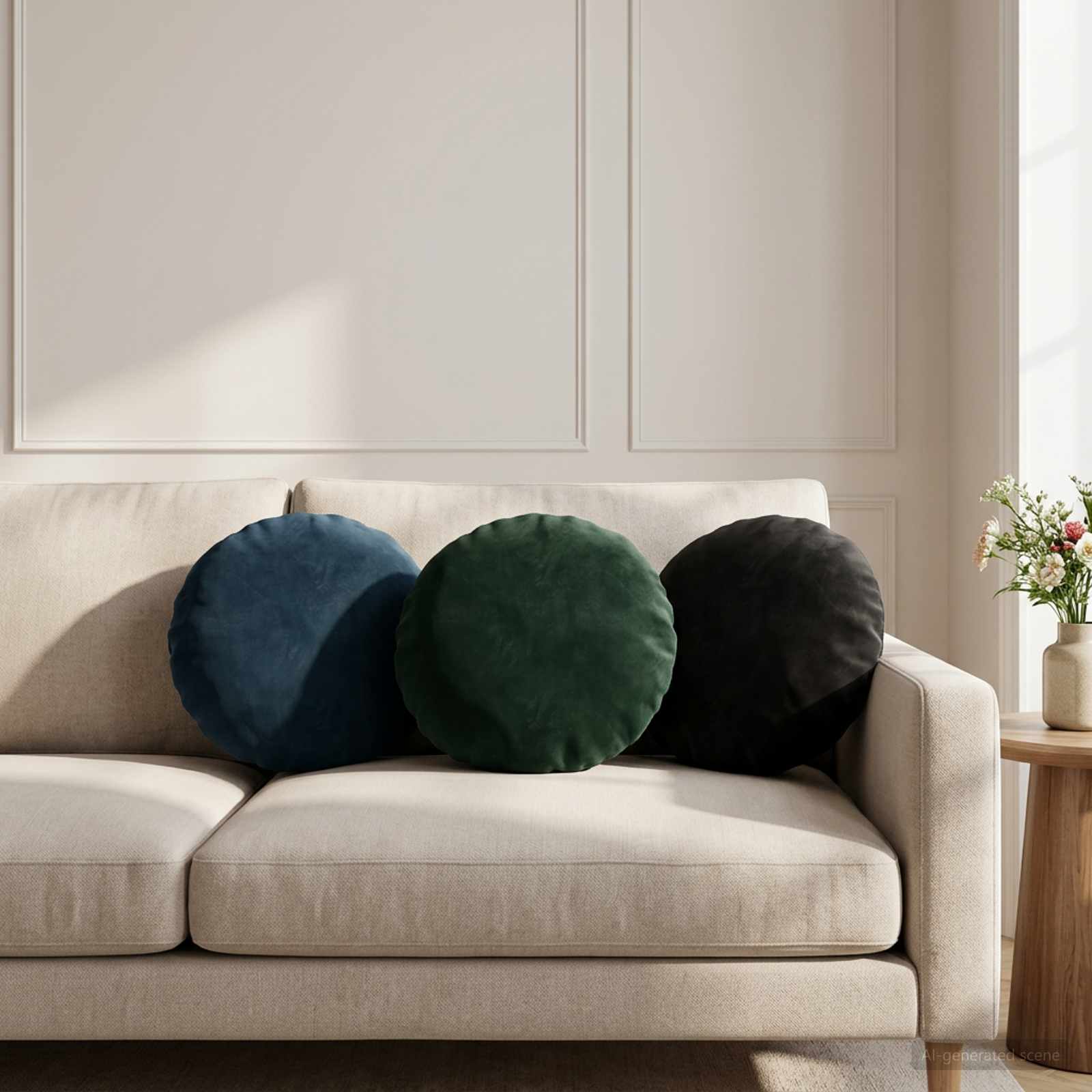 Coussin Avec Oreiller Heerlen 2 Pièces Velours