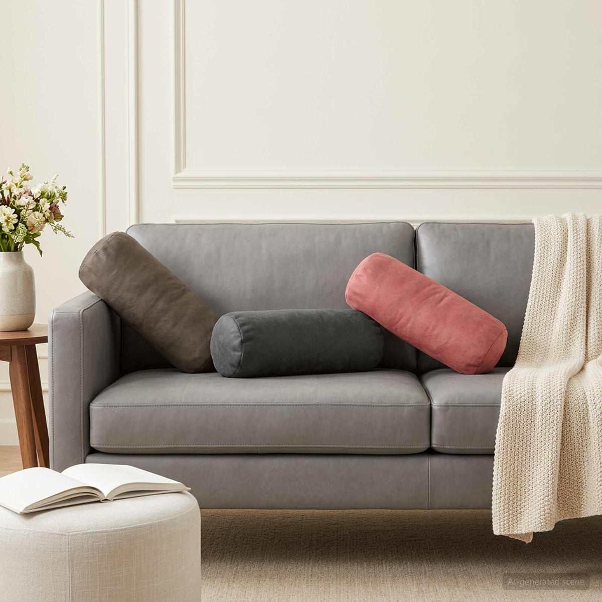 Coussin Avec Oreiller Heerlen 2 Pièces Velours