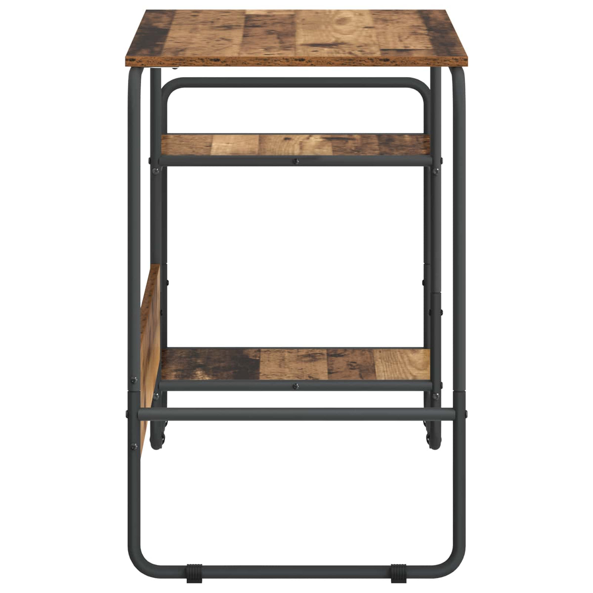 Bureau Avec Rangement Bois De Chêne 131,5 X 50 X 75,5 Cm