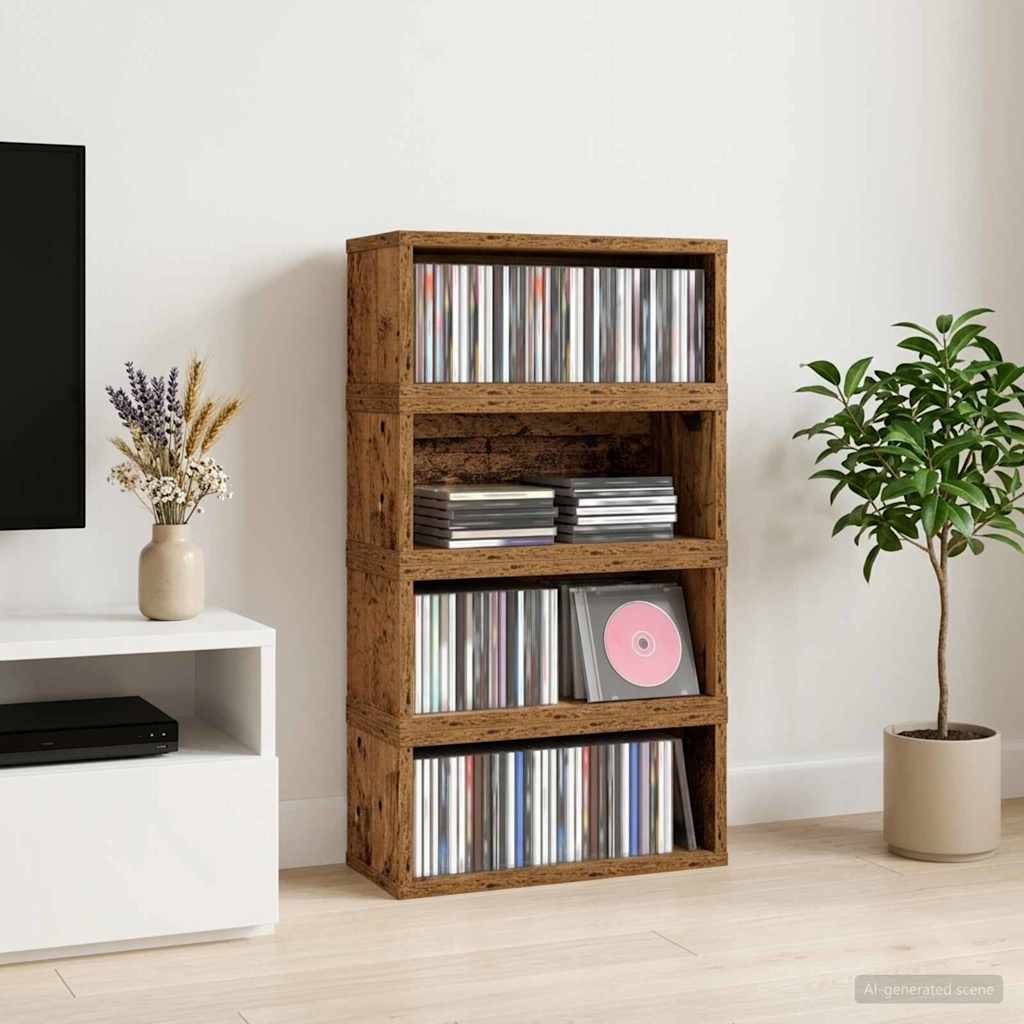 Rack De Rangement Pour Cd 4 Pc 40 X 17 X 17 Cm