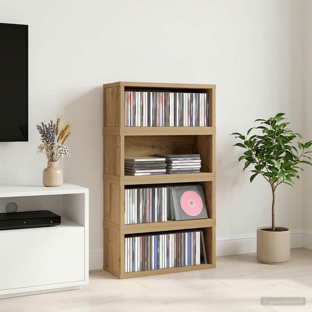 Rack De Rangement Pour Cd 4 Pc 40 X 17 X 17 Cm