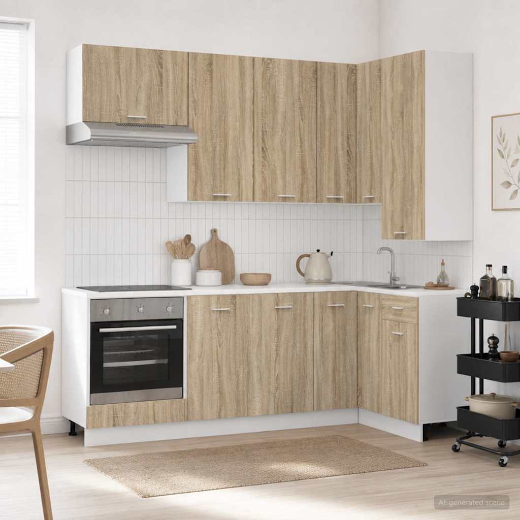 Unité De Cuisine Lyon 8 Pc Bois D'ingénierie