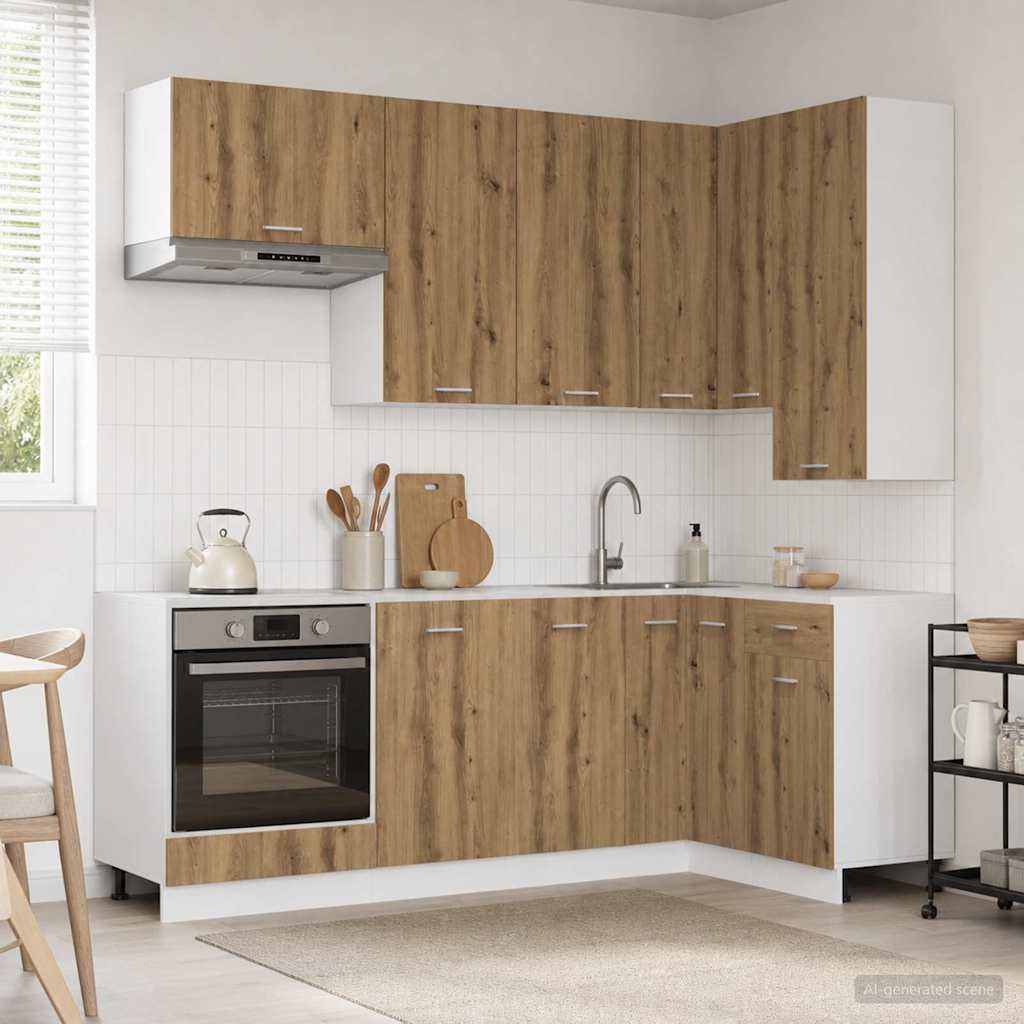 Unité De Cuisine Lyon 8 Pc Bois D'ingénierie