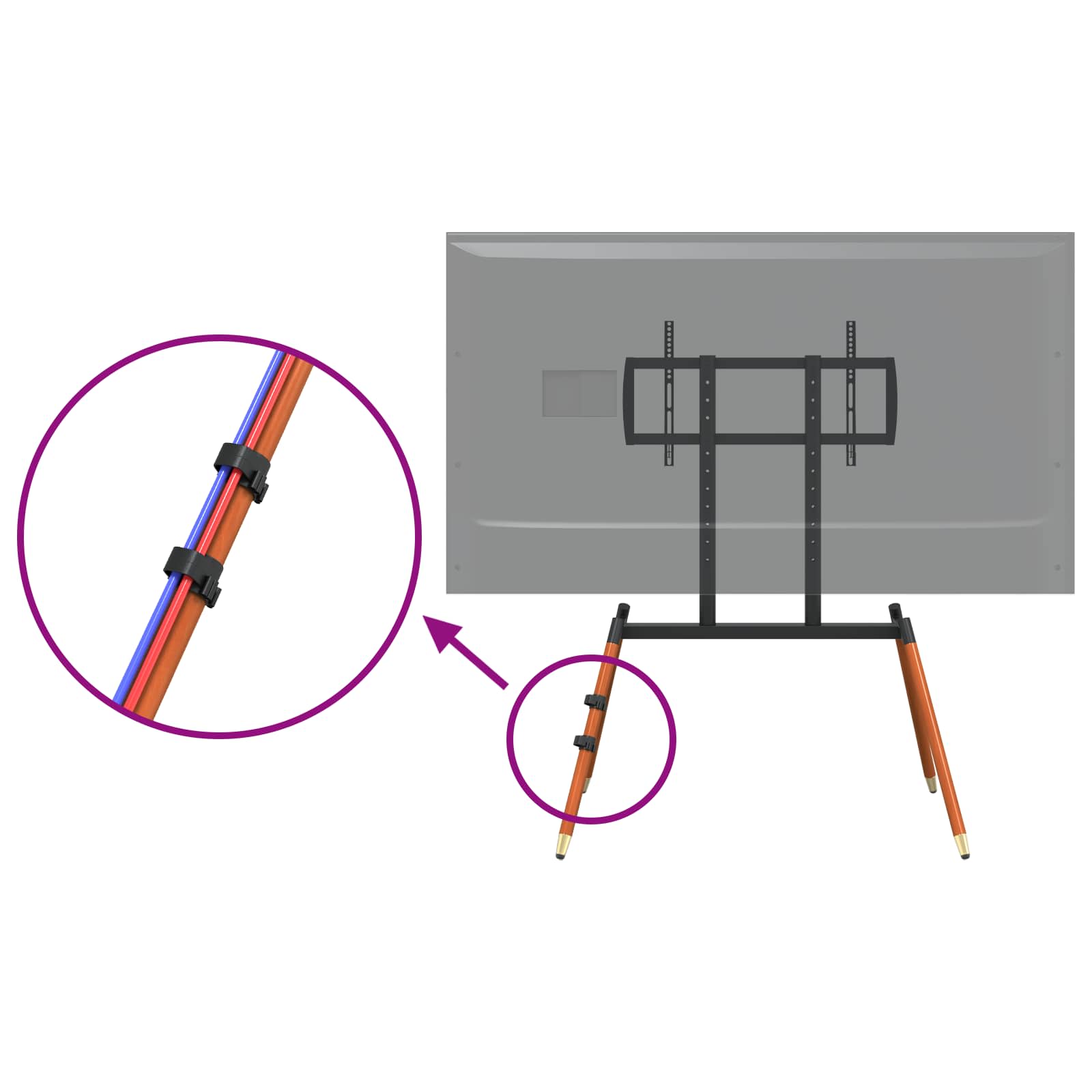 Support Tv Sur Chevalet Pour 37-86 Inch Screen 60 Kg