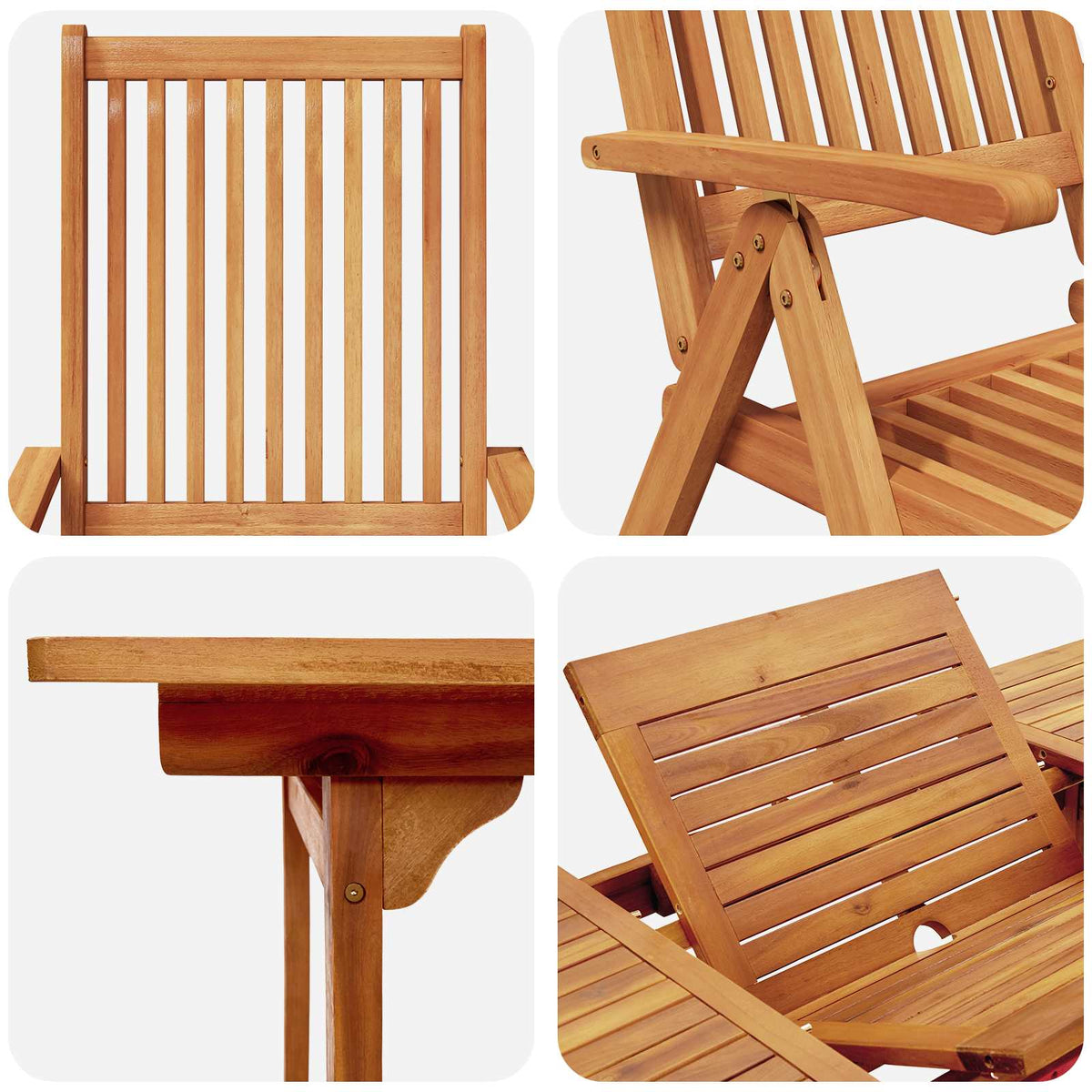 Ensemble De Salle À Manger D'extérieur Avec Parasol 6 Pc