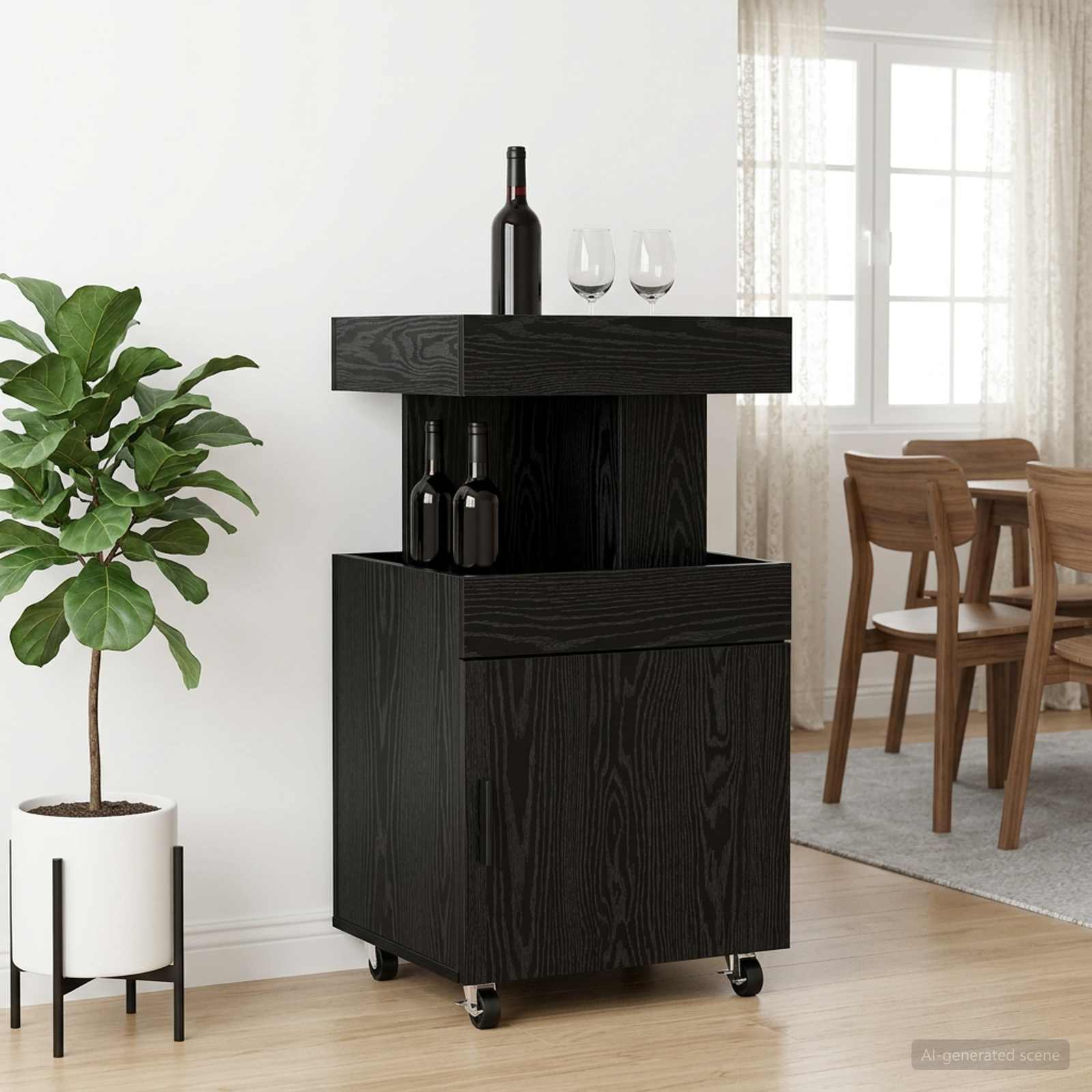 Chariot De Bar 50 X 41 X 89 Cm Bois D'ingénierie