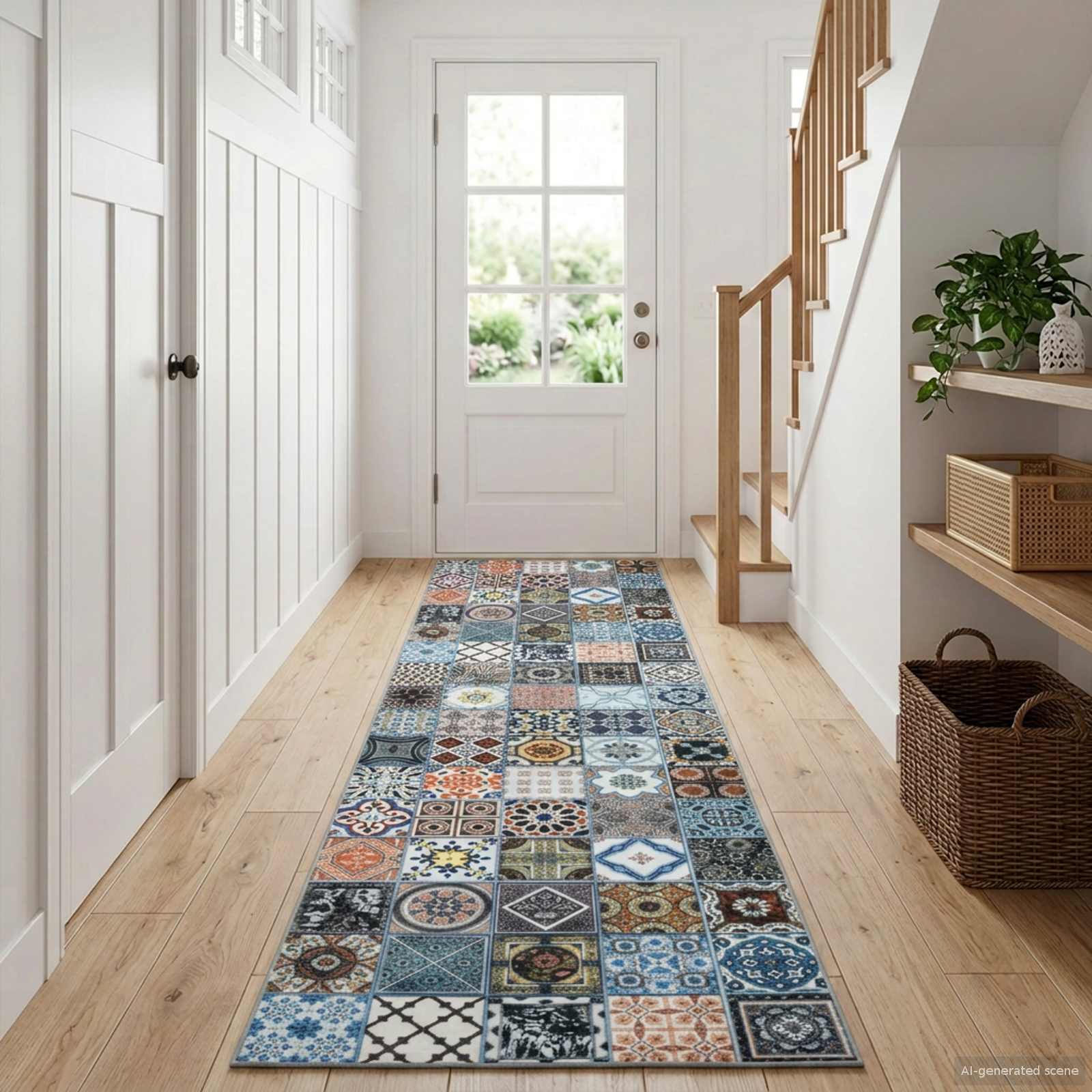 Coureur De Tapis Oriz 1150 Gsm Motif En Maille Noire