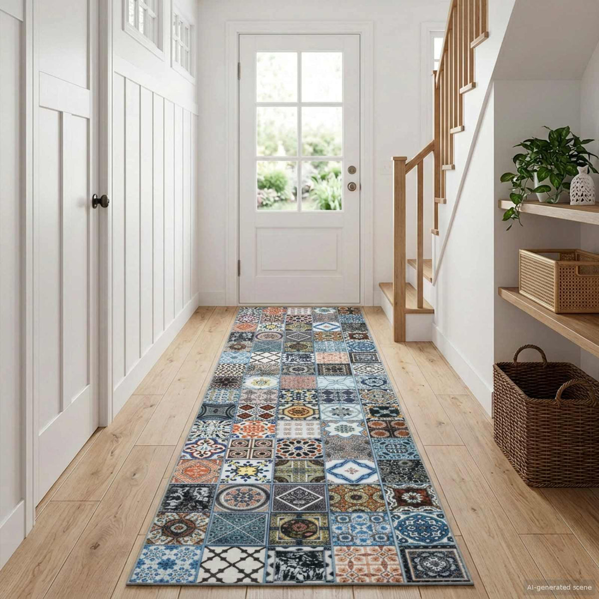 Coureur De Tapis Oriz 1150 Gsm Motif En Maille Noire