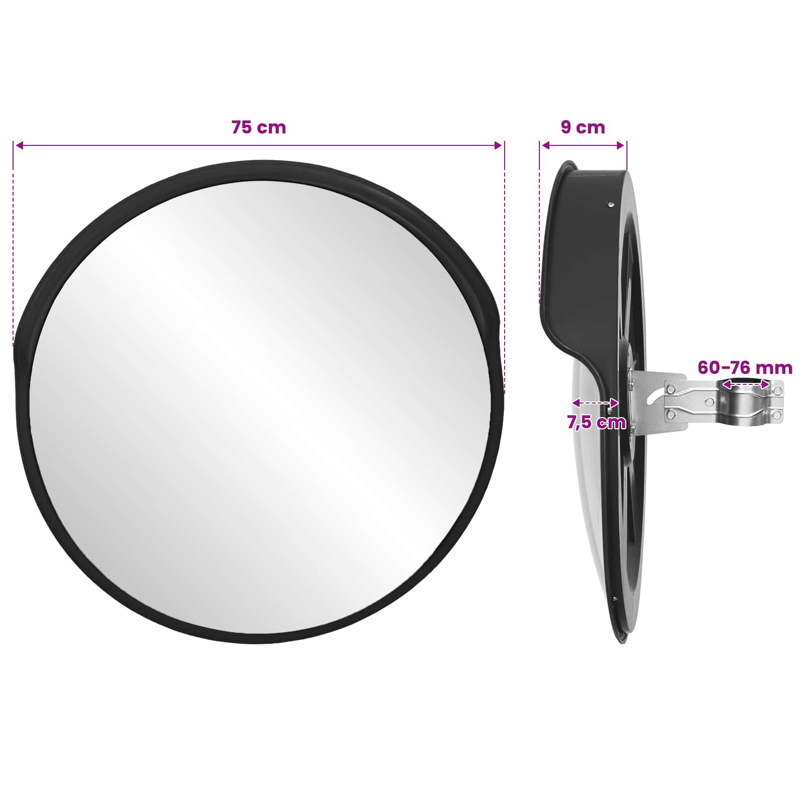 Miroir De Circulation Convex Extérieur Ø75 Cm