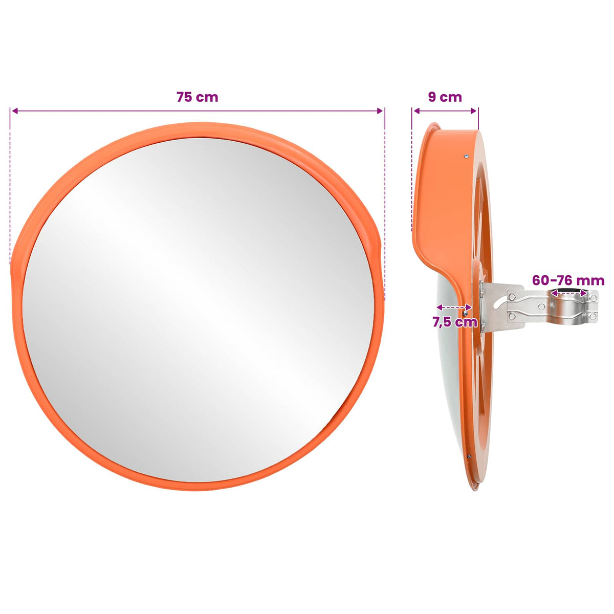 Miroir De Circulation Convex Extérieur Ø75 Cm