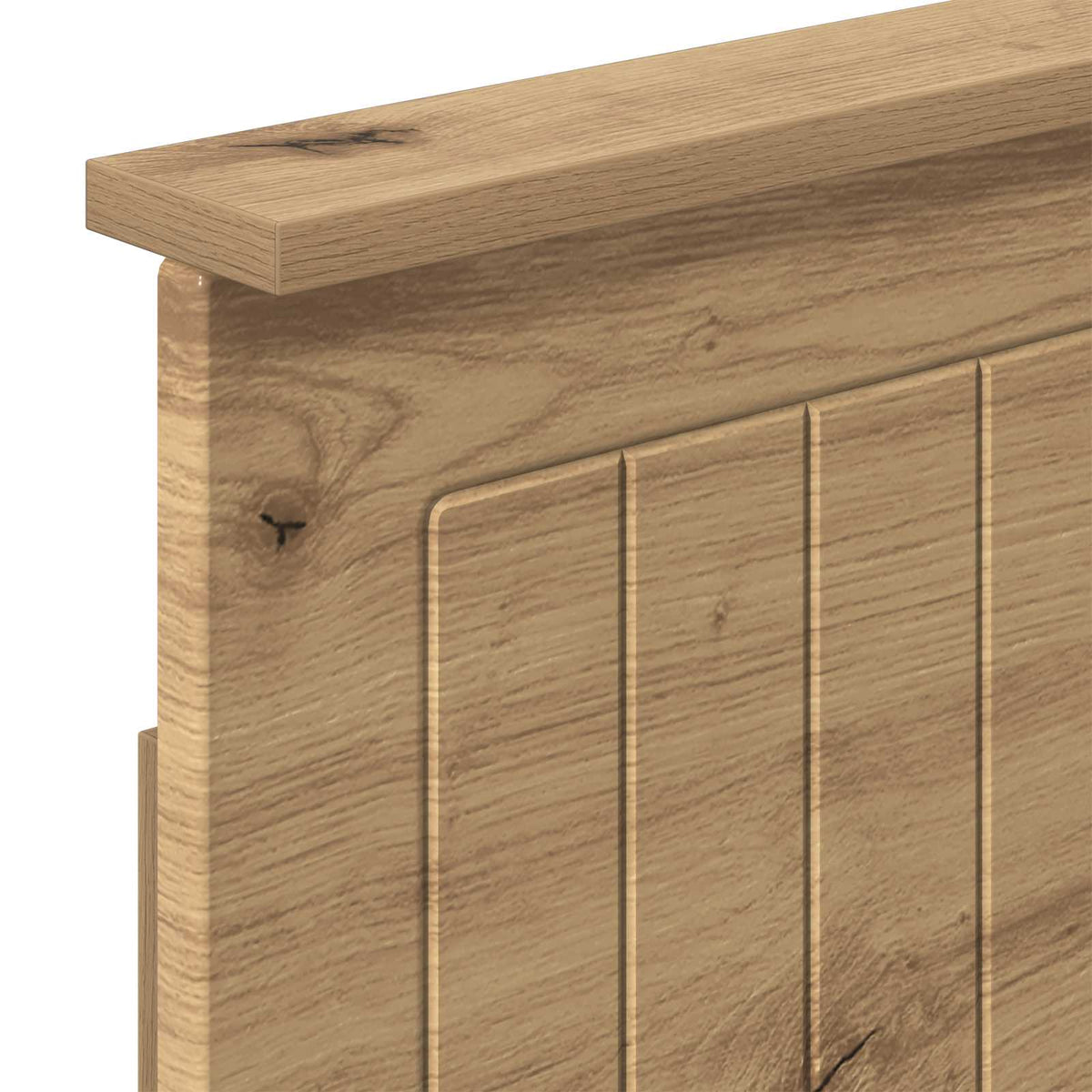 Bed Frame With Storage And Headboard Artisan Oak 180 X 200 Cm