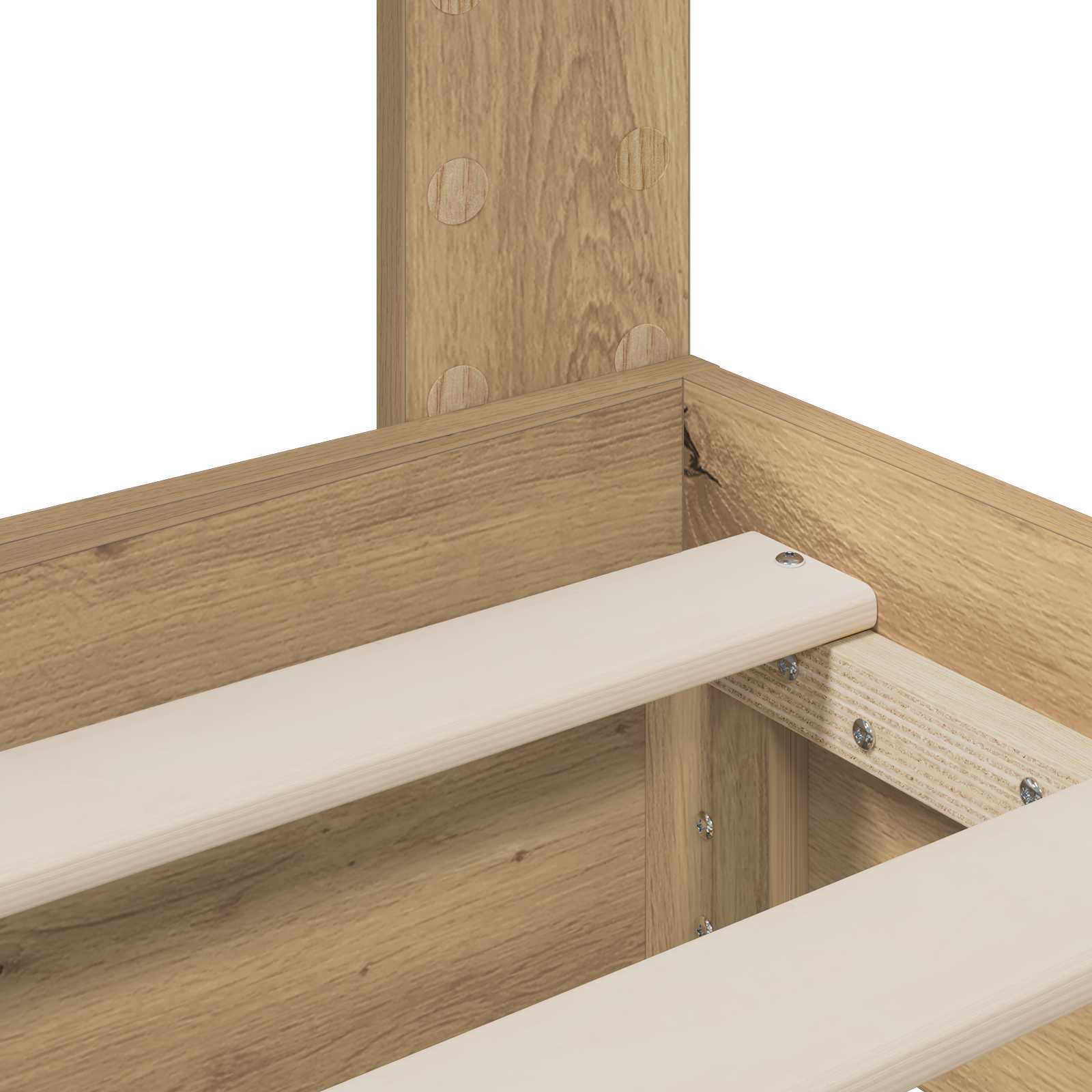 Bed Frame With Storage And Headboard Artisan Oak 180 X 200 Cm