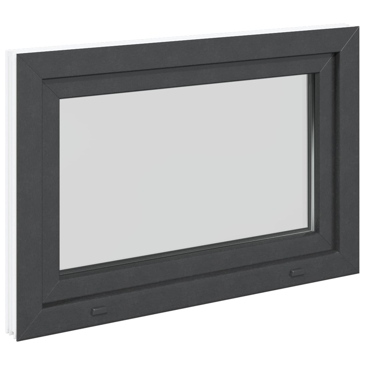 Fenêtre De Sous-Sol Risor 90 X 60 Cm Pvc Et Verre Anthracite
