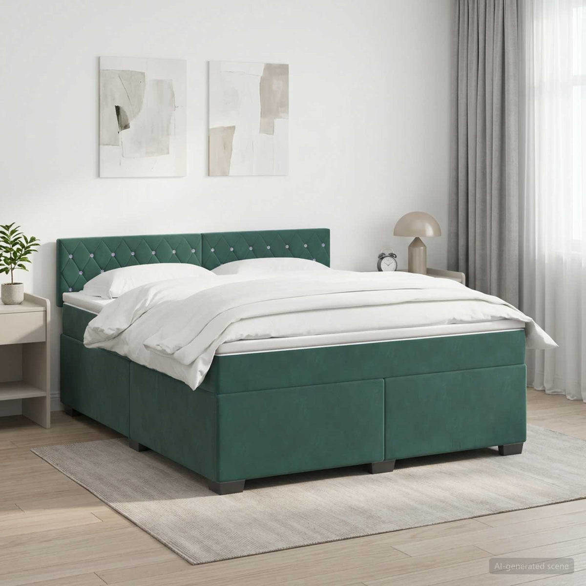 Sommier À Lattes De Lit Et Matelas Velours