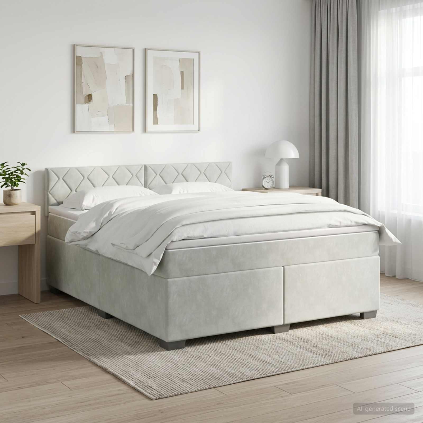 Sommier À Lattes De Lit Et Matelas Velours
