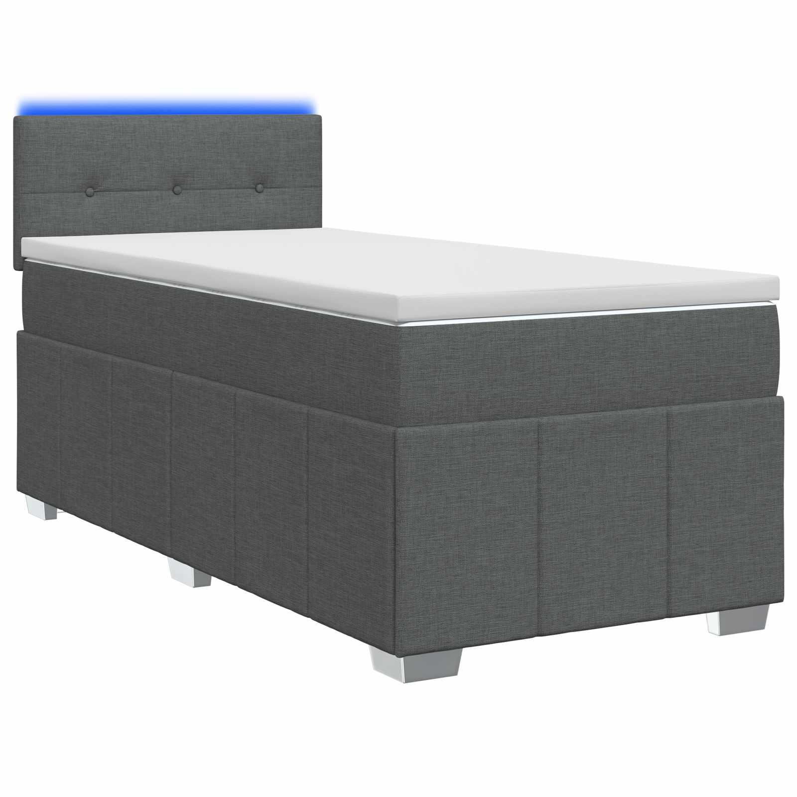 Lit Boxspring Avec Matelas Tissu