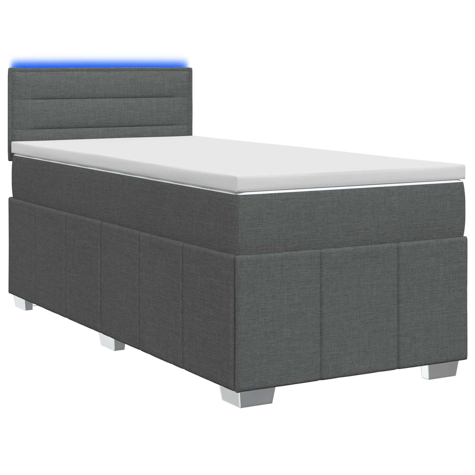 Lit Boxspring Avec Matelas Tissu