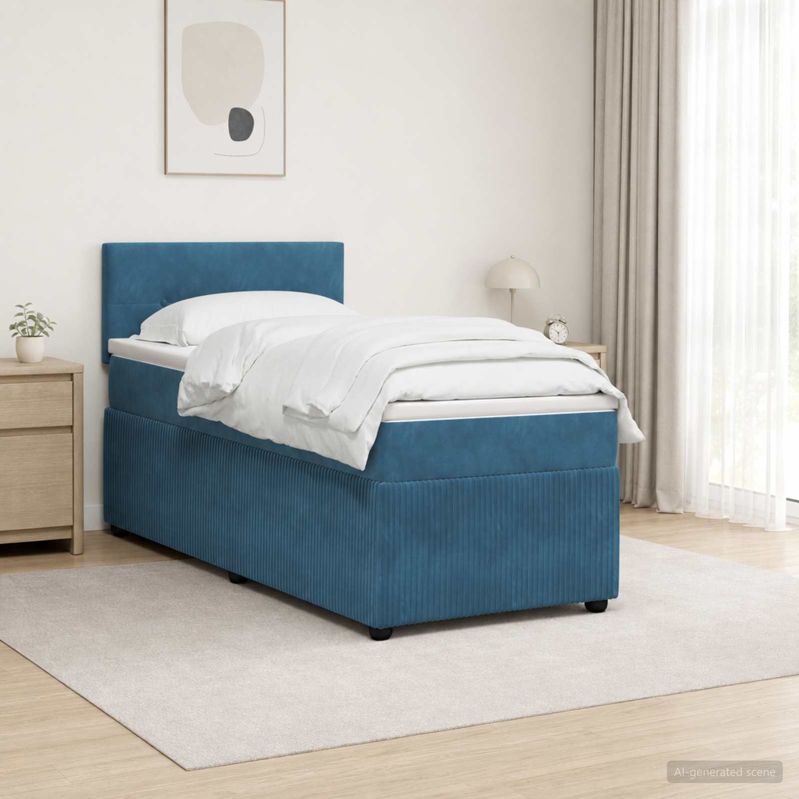 Lit Boxspring Avec Matelas Velours