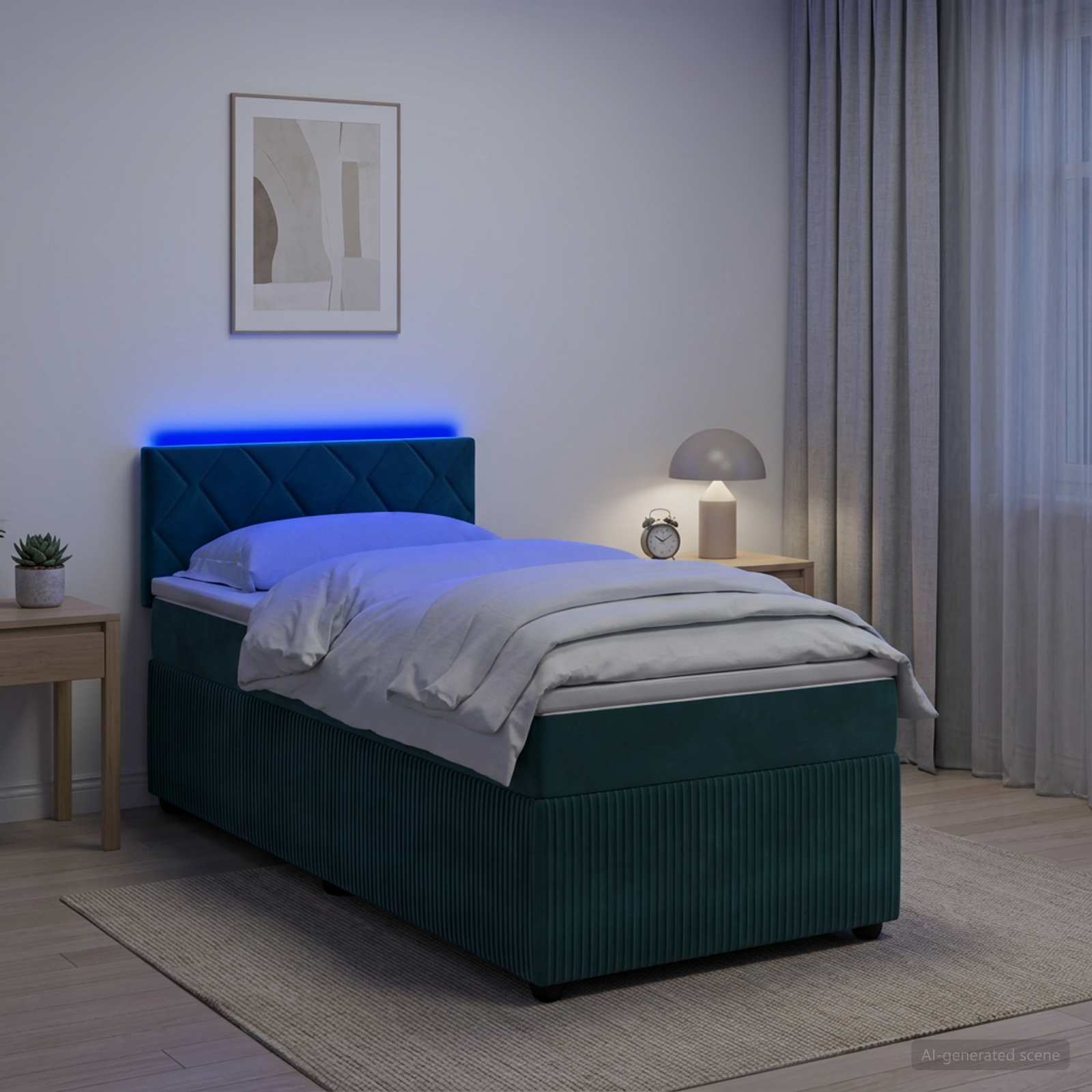 Lit Boxspring Avec Matelas Velours
