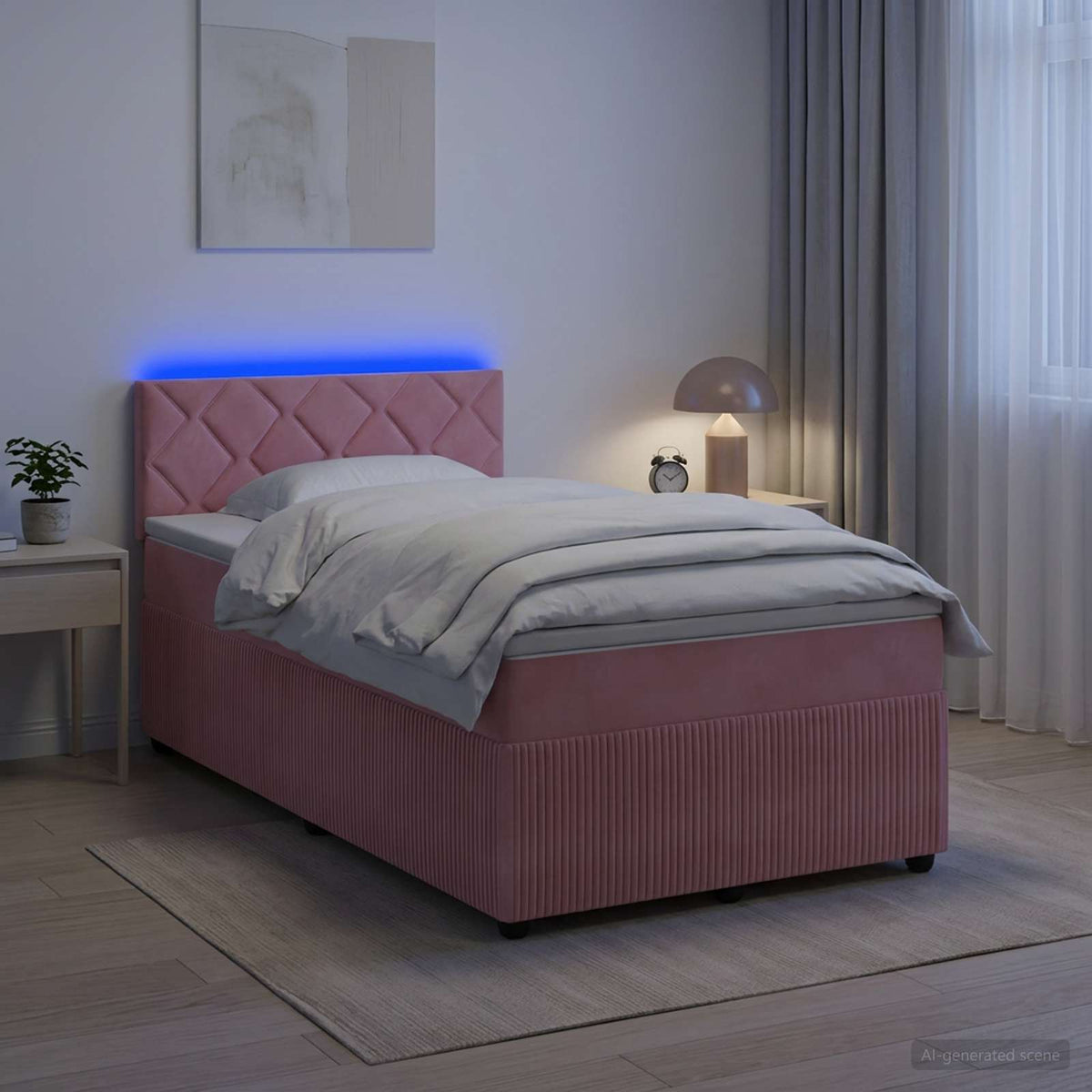 Lit Boxspring Avec Matelas Velours