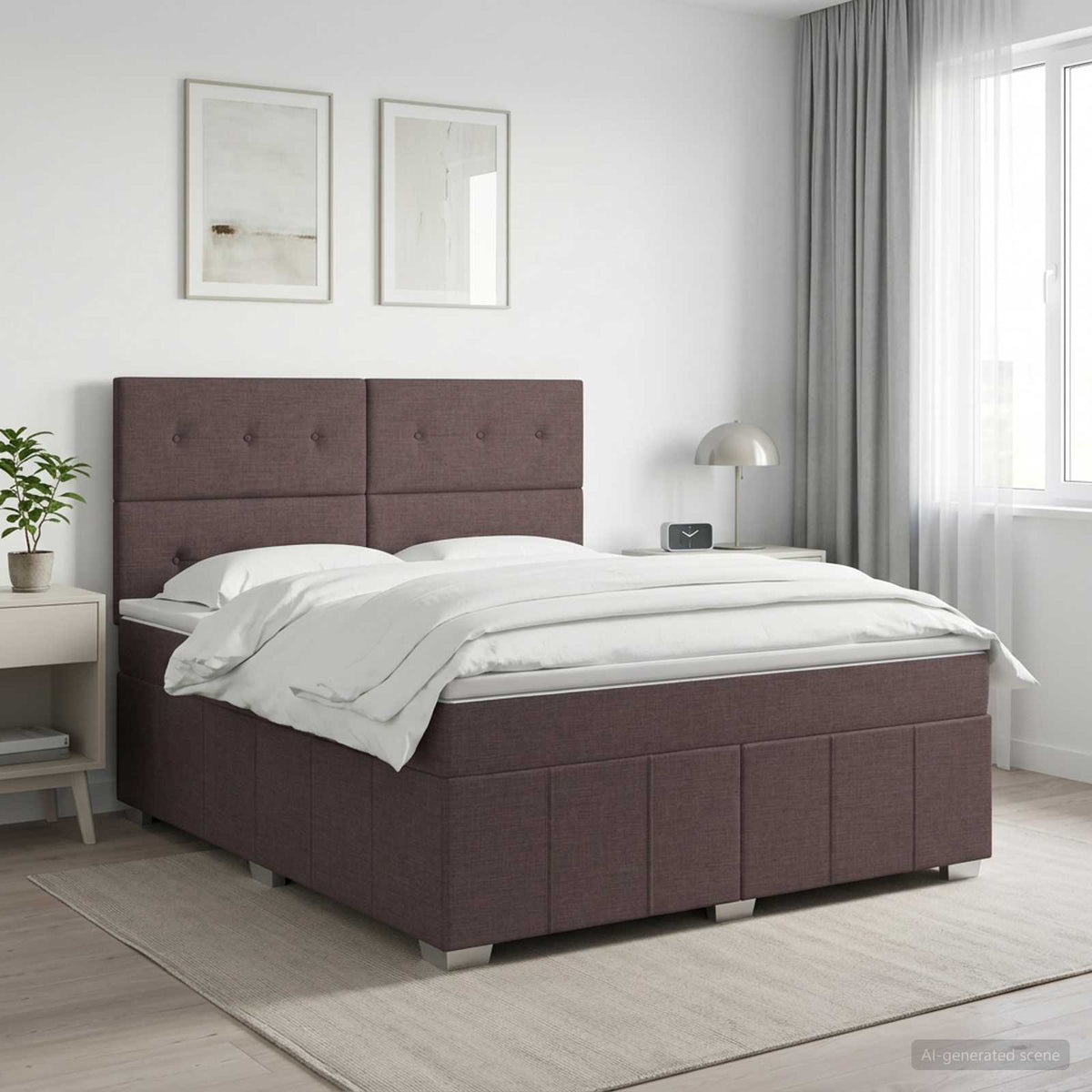 Sommier À Lattes De Lit Avec Matelas Tissu