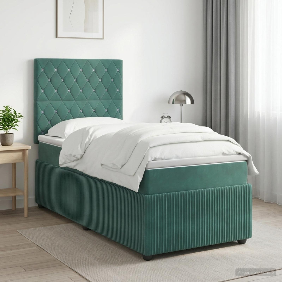 Lit Boxspring Avec Matelas Velours