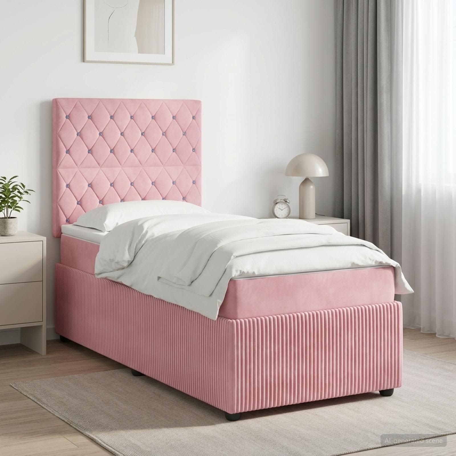 Lit Boxspring Avec Matelas Velours